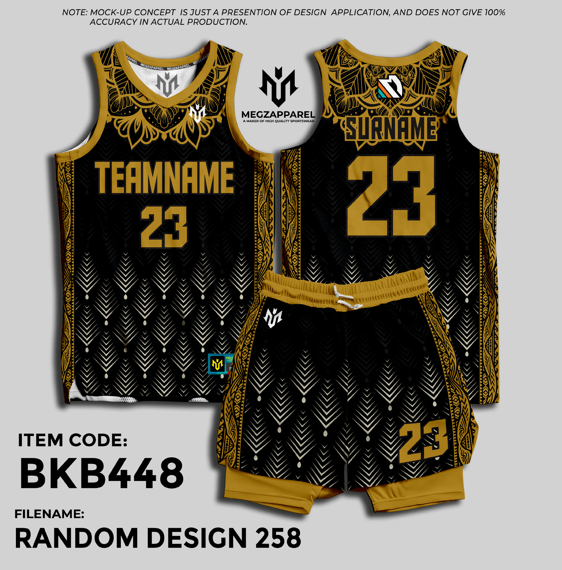 Basketball Jersey Design Black And Gold BKB448 Customize Basketball Jersey  – MEGZ Apparel