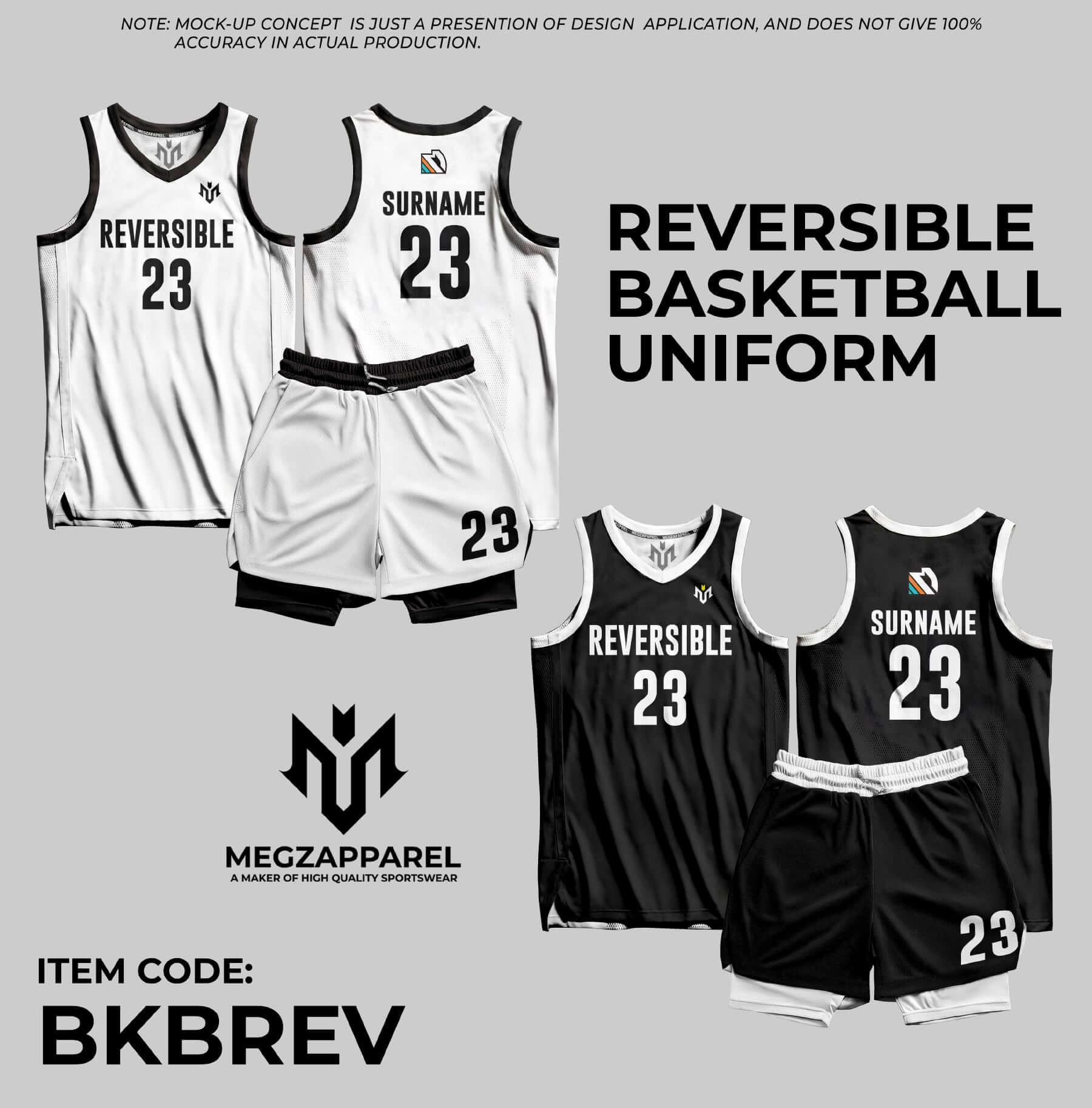BKB000REV Reversible Customize Basketball Jersey – MEGZ Apparel